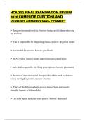 HCA 202 FINAL EXAMINATION REVIEW 2026 COMPLETE QUESTIONS AND VERIFIED ANSWERS 100&percnt; CORRECT