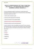 NGN ATI RN COMPREHENSIVE 2023 Actual Exam Questions And Correct Answers Graded A&plus; Latest Update