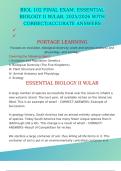 BIOL 102 FINAL EXAM&colon; ESSENTIAL BIOLOGY II W&sol;LAB&comma; 2025&sol;2026 WITH CORRECT&sol;ACCURATE ANSWERS