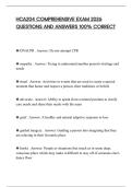 HCA204 COMPREHENSIVE EXAM 2026 QUESTIONS AND ANSWERS 100&percnt; CORRECT
