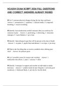 HCA204 EXAM SCRIPT 2026 FULL QUESTIONS AND CORRECT ANSWERS ALREADY PASSED