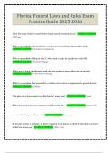 Florida Funeral Laws and Rules Exam Practice Guide 2025-2026