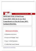 NRNP 6665 Week 11 Final Exam &lpar;Latest 2025 &sol; 2026&rpar; Qs & Ans&colon; Most Comprehensive to Pass the Exam&comma; 100&percnt; Verified&lpar;UPDATED&rpar;