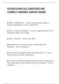 HCA205 EXAM FULL QUESTIONS AND CORRECT ANSWERS ALREADY PASSED