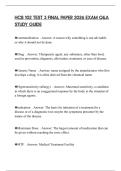 HCB 102 TEST 3 FINAL PAPER 2026 EXAM Q&A STUDY GUIDE