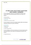 ATI RN MED-SURG PROCTORED 2023 Actual Exam Questions And Correct Answers Graded A&plus; Latest Update 2025-2026