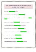 NC General Contractor Test Practice Guide 2025-2026