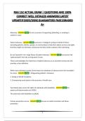 NSG 152 ACTUAL EXAM &vert; QUESTIONS AND 100&percnt; CORRECT WELL DETAILED ANSWERS&vert;LATEST UPDATE&excl;&excl;&excl;2025&sol;2026&vert;GUARANTEED PASS&vert;GRADED A&plus; 