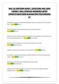 NSG 152 MIDTERM EXAM &vert; QUESTIONS AND 100&percnt; CORRECT WELL DETAILED ANSWERS&vert;LATEST UPDATE&excl;&excl;&excl;2025&sol;2026&vert;GUARANTEED PASS&vert;GRADED A&plus; 