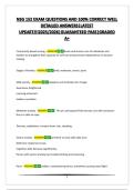 NSG 152 EXAM QUESTIONS AND 100&percnt; CORRECT WELL DETAILED ANSWERS&vert;LATEST UPDATE&excl;&excl;&excl;2025&sol;2026&vert;GUARANTEED PASS&vert;GRADED A&plus; 