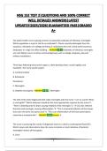 NSG 152 TEST 2&vert;QUESTIONS AND 100&percnt; CORRECT WELL DETAILED ANSWERS&vert;LATEST UPDATE&excl;&excl;&excl;2025&sol;2026&vert;GUARANTEED PASS&vert;GRADED A&plus; 