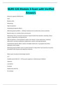 NURS 535 Module 3-Exam with Verified Answers