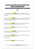 NSG 152 &vert;QUESTIONS AND 100&percnt; CORRECT WELL DETAILED ANSWERS&vert;LATEST UPDATE&excl;&excl;&excl;2025&sol;2026&vert;GUARANTEED PASS&vert;GRADED A&plus; 