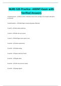 NURS 535 Practice &ndash;HEENT-Exam with Verified Answers