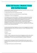 NURS 535 Practice &ndash;Module 7-Exam with Verified Answers