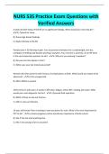 NURS 535 Practice Exam Questions with Verified Answers