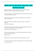 NURS 535 Practice Exam Questions with Verified Answers