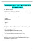 NURS 535 Practice Exam Questions with Verified Answers