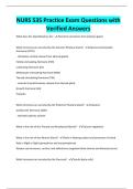 NURS 535 Practice Exam Questions with Verified Answers