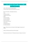 NURS 535 Practice Exam Questions with Verified Answers