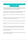 NURS 535 Practice Exam Questions with Verified Answers
