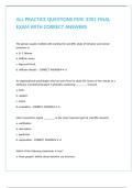 ALL PRACTICE QUESTIONS PSYC 3301 FINAL EXAM WITH CORRECT ANSWERS 