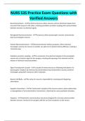 NURS 535 Practice Exam Questions with Verified Answers