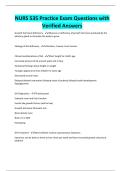 NURS 535 Practice Exam Questions with Verified Answers