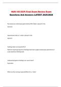 NUR 165 ECPI Final Exam Review Exam Questions And Answers LATEST 2025&sol;2026