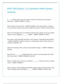 PSYC 3301 &lpar;Exam 1 A&period;&rpar; Questions With Correct Answers&period;