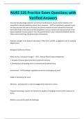 NURS 535 Practice Exam Questions with Verified Answers