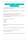 NURS 535 &ndash;Week 3- Questions with Verified Answers