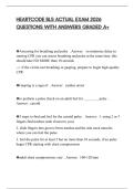 HEARTCODE BLS ACTUAL EXAM 2026 QUESTIONS WITH ANSWERS GRADED A&plus;