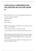 HEARTCODE BLS COMPREHENSIVE EXAM 2026 QUESTIONS AND SOLUTIONS GRADED A&plus;