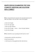 HEARTCODE BLS EXAMINATION TEST 2026 COMPLETE QUESTIONS AND SOLUTIONS 100&percnt; CORRECT