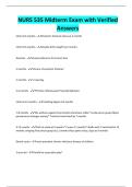 NURS 535 Midterm Exam with Verified Answers