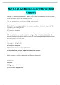 NURS 535 Midterm Exam with Verified Answers