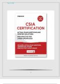 CSIA CERTIFICATION Actual Exam Questions And Correct Answers With Rationale Latest Update 