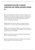 HEARTSAVER EXAM PREP COMPLETE QUESTIONS AND VERIFIED ANSWERS GRADED A&plus;