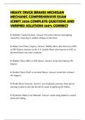 HEAVY TRUCK BRAKES MICHIGAN MECHANIC COMPREHENSIVE EXAM SCRIPT 2026 COMPLETE QUESTIONS AND VERIFIED SOLUTIONS 100&percnt; CORRECT