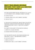 HEAVY TRUCK BRAKES MICHIGAN MECHANIC STUDY GUIDE 2026 QUESTIONS AND ANSWERS GRADED A&plus;