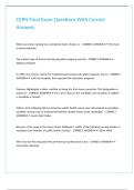 CEPN Final Exam Questions With Correct Answers