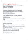 PA Notary Exam Rated A&plus;