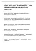 HEMISPHERES 3&period;0 LEVEL 3 EXAM SCRIPT 2026 DETAILED QUESTIONS AND SOLUTIONS GRADED A&plus;