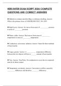 HERS RATER EXAM SCRIPT 2026 COMPLETE QUESTIONS AND CORRECT ANSWERS