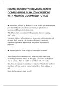 HERZING UNIVERSITY HESI MENTAL HEALTH COMPREHENSIVE EXAM 2026 QUESTIONS WITH ANSWERS GUARANTEED TO PASS