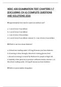 HESC 450 EXAMINATION TEST CHAPTERS 1&ndash;7 &lpar;EXCLUDING CH 6&rpar; COMPLETE QUESTIONS AND SOLUTIONS 2026