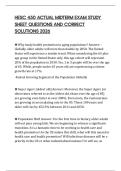 HESC 450 ACTUAL MIDTERM EXAM STUDY SHEET QUESTIONS AND CORRECT SOLUTIONS 2026