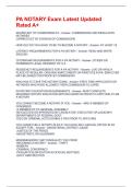 PA NOTARY Exam Latest Updated Rated A&plus;