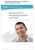 TEST BANK&colon; Management of Occupational Health and Safety &lpar;Kelloway&rpar; 6th Edition